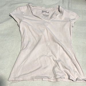 White splash L v neck t